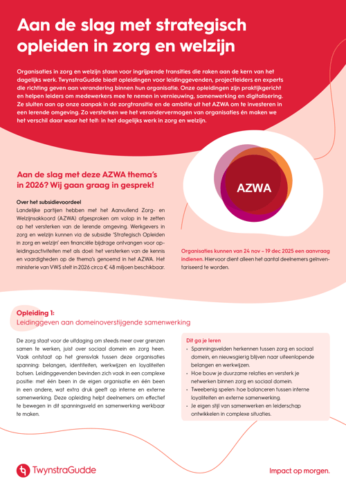 Subsidie strategisch opleiden in zorg en welzijn flyer - 2.1