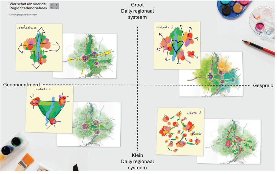 Vier schetsen Regio Stedendriehoek