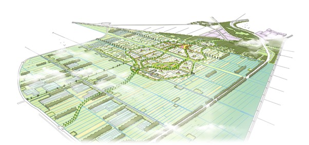 Visualisatie masterplan middengebied