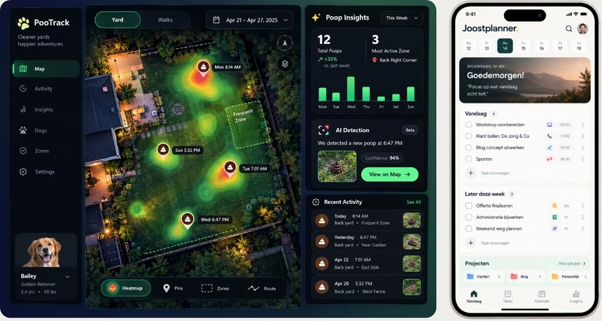 PooTracker en Joostplanner als voorbeelden